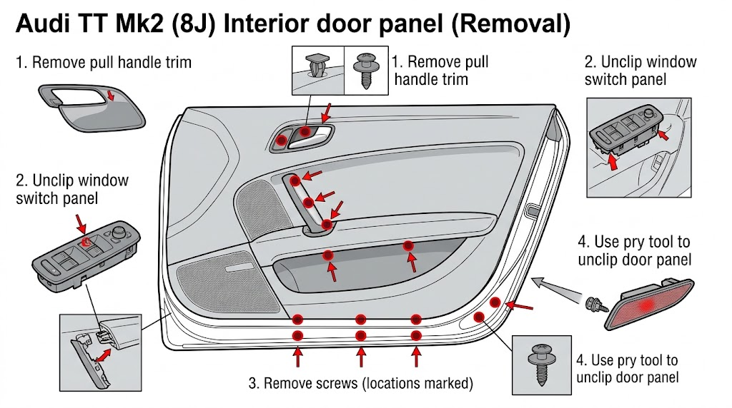 How to Remove Audi TT Door Panel